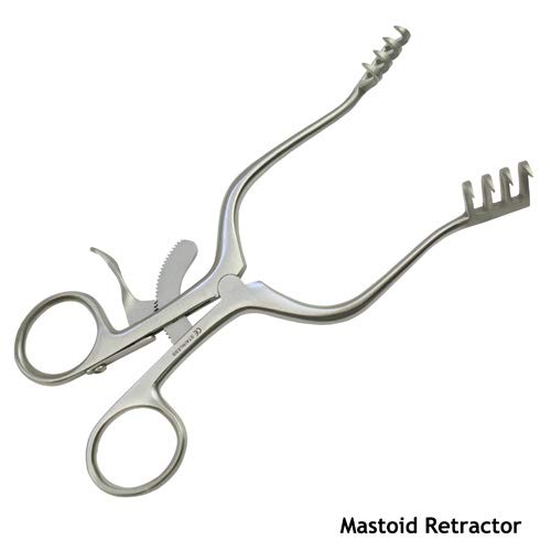 Medsor Impex Mastoid Self Retaining Retractor (Curved 6.5 Inch)