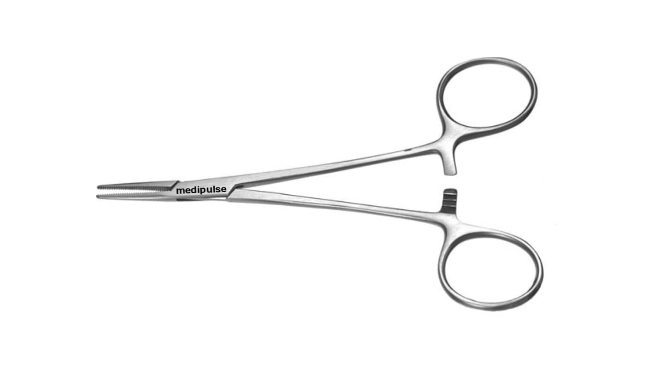 Medipulse Mosquito Forceps Artery Forceps Straight Surgical Instrument Stainless Steel 4" 5" 6" 8" (Pack of 1 Pc) (5")