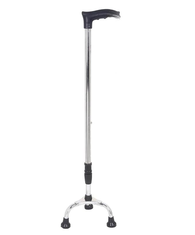 Tripod Walking Stick with Adjustable Height for Elderly & Adults | Medsor Impex