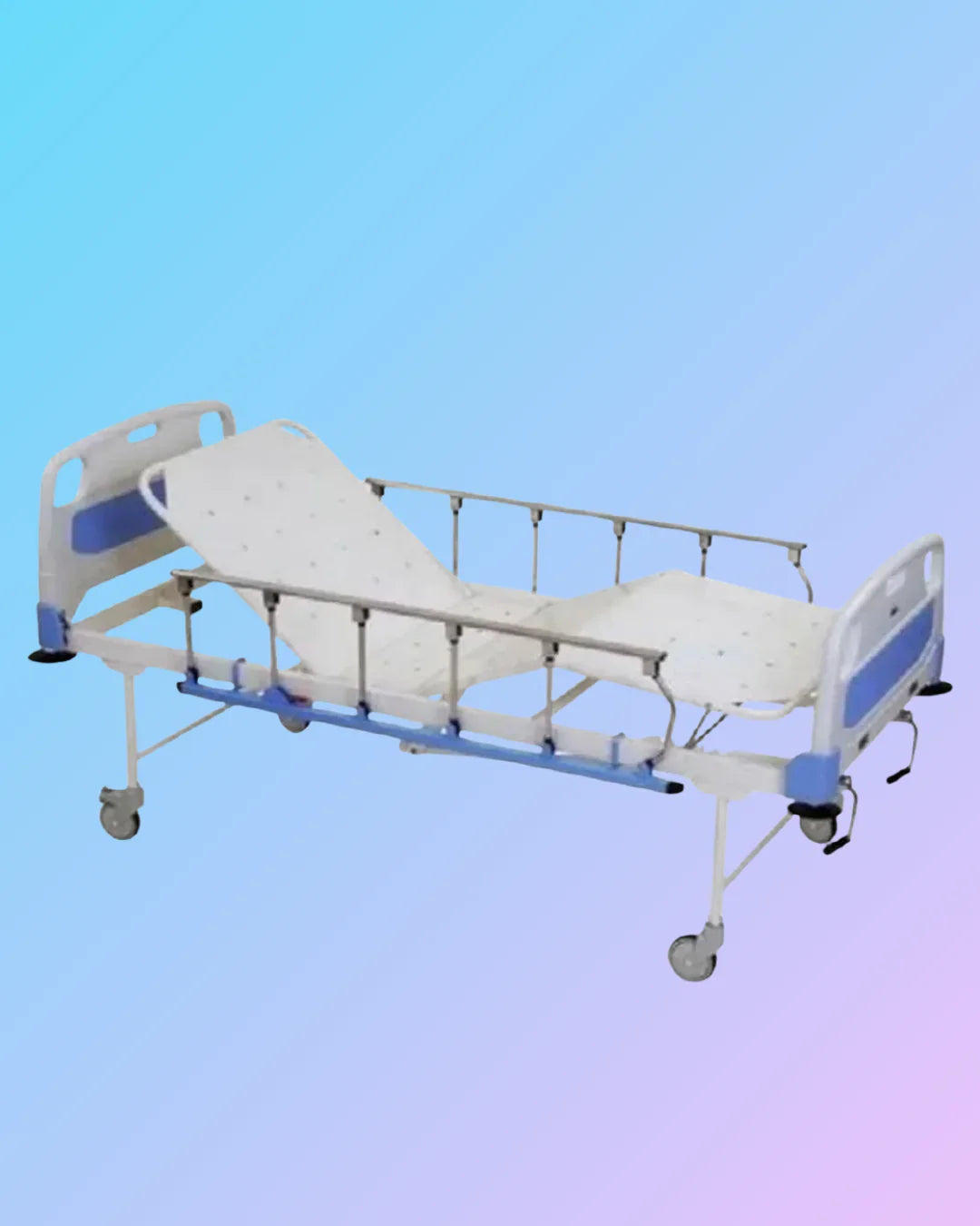 Hospital Fowler bed from My Store with adjustable head and foot sections, featuring a sturdy metal frame and side rails.