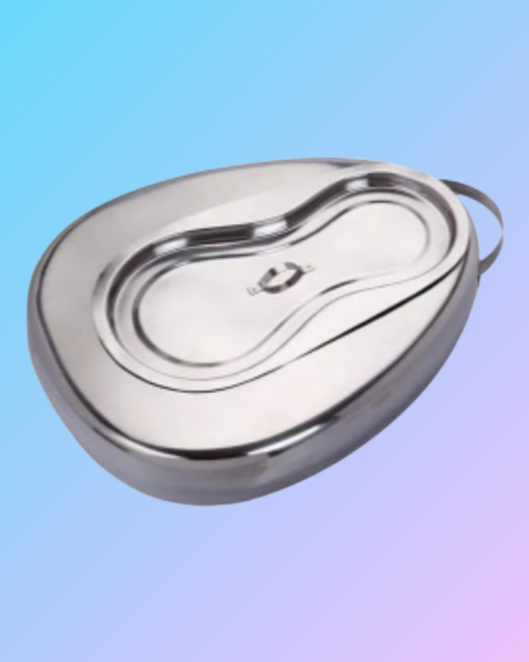 Female Bed Pan with Lid Stainless Steel