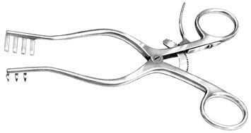 Medsor Impex Mastoid Self Retaining Retractor (Curved 6.5 Inch)