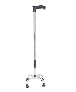 Quadripod Walking Stick with Adjustable Height for Elderly & Adults | Medsor Impex