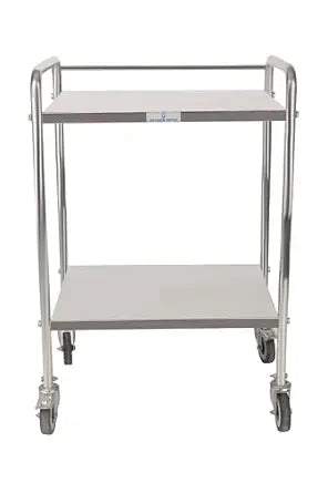 Medsor Impex Instrument Trolley On Wheels with Drawer, Stainless Steel Beauty Parlor Salon Rolling Trolley, Hospital/Dental Clinic Medical Equipment Cart, Universal Brake Wheel