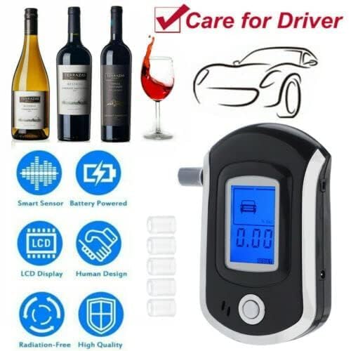 Medsor Impex Portable Analyzer Police Digital Breath Alcohol Tester Breathalyzer - Reliable and Accurate Alcohol Testing Device (E-20 Model)
