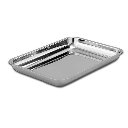 Medsor Impex Medical Instrument Tray Baby Tray Stainless Steel 12 x 18 Inch