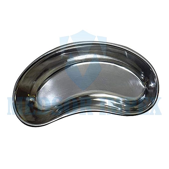 Medsor Impex Kidney Tray with Lid Cover Stainless Steel Dishes Deluxe Quality Heavy Duty (8 Inch)
