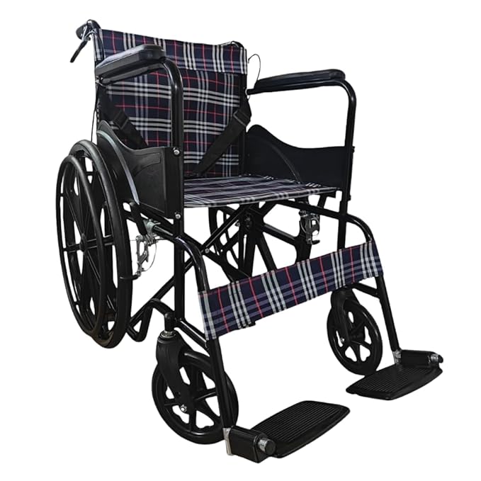 Foldable Medical Wheelchair for Home Use | Chrome Finish | Medsor Impex