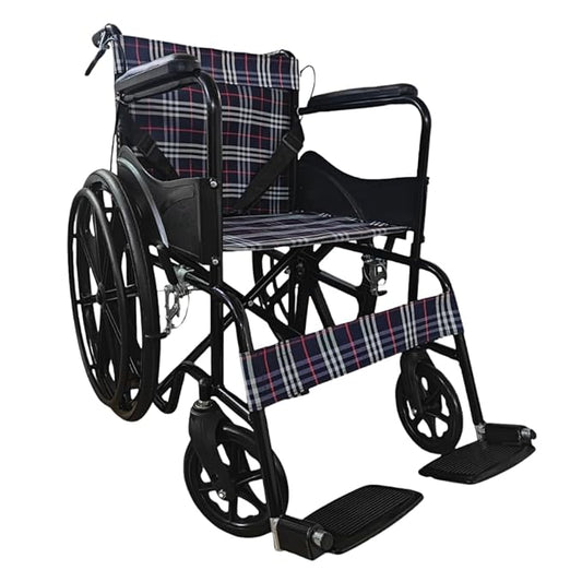 Foldable Medical Wheelchair for Home Use | Chrome Finish | Medsor Impex