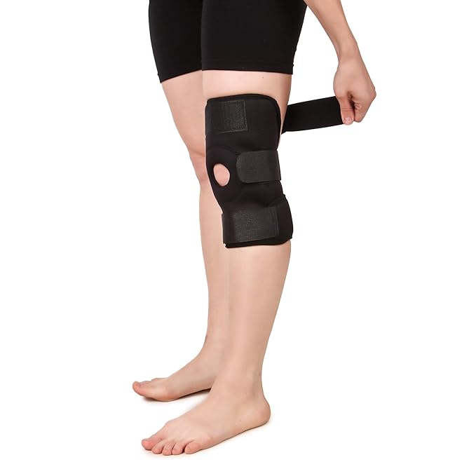 Medsor Impex Adjustable Sterling Knee Cap Knee Support Knee Support Black (Large)