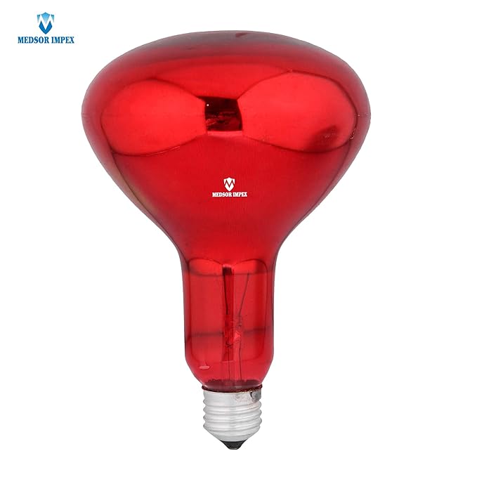 Medsor Impex Infrared Bulb 150W / 230V (Red, Base-E 27, [E27 ] with Holder