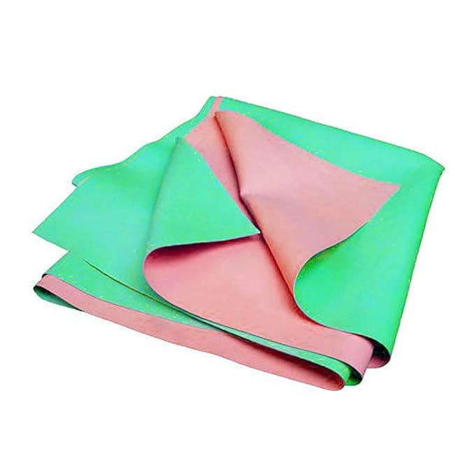 Medsor Impex Rubber Sheet Makintosh/Mattress Protector for Hospital Bed/Baby Bed (Red and Green, 5 Meter)