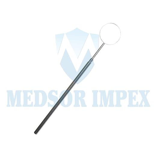 Medsor Impex Mouth Mirror With Handle Stainless Steel Pack of 1