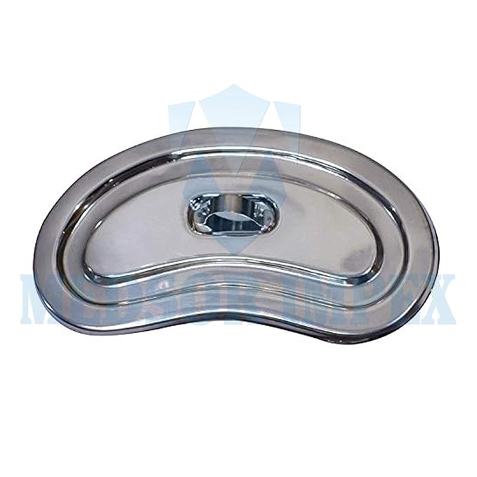 Medsor Impex Kidney Tray with Lid Cover Stainless Steel Dishes Deluxe Quality Heavy Duty (8 Inch)
