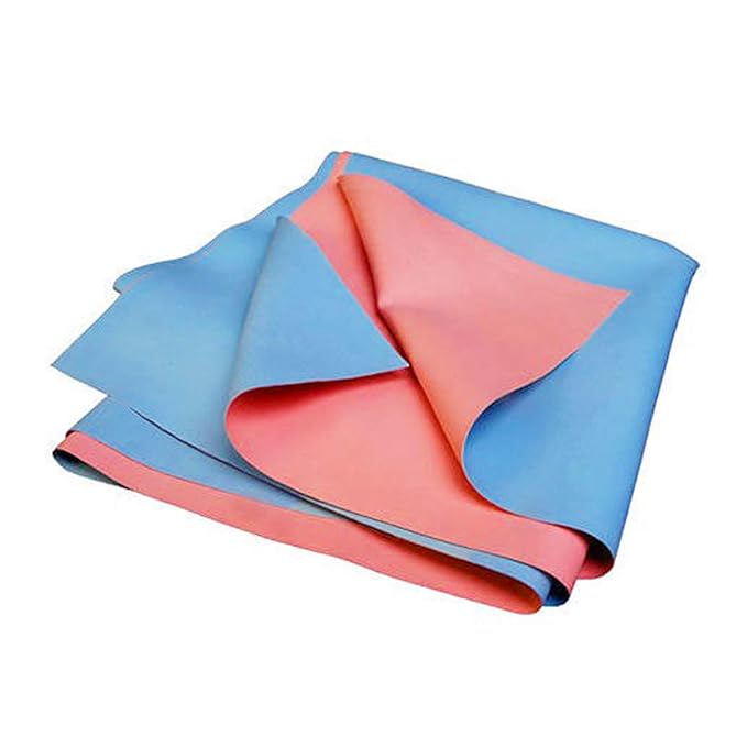 Medsor Impex Rubber Sheet Makintosh/Mattress Protector for Hospital Bed/Baby Bed (Red and Blue, 1 Meter)
