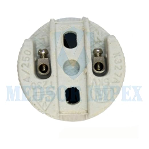 Medsor Impex E27 Heat Resistant Ceramic Bulb Holder (Off-white)