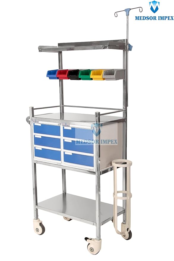 Medsor Impex Hospital Crash Cart Trolley