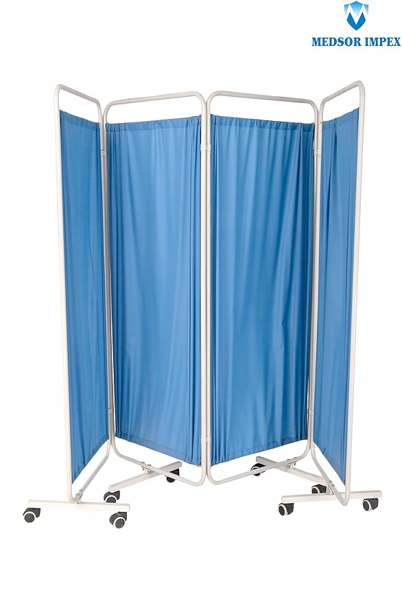 4 Fold Medical Privacy Screen Partition for Clinic, Salon & Spa | Medsor Impex