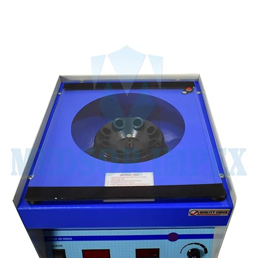 Centrifuge Machine Digital With Timer 8 x 15 mL Test Tubes Angle Rotor Head High Speed 4500-5000 R.P.M. For Clinic, Lab, Hospitals, Biochemistry & Pharmacy