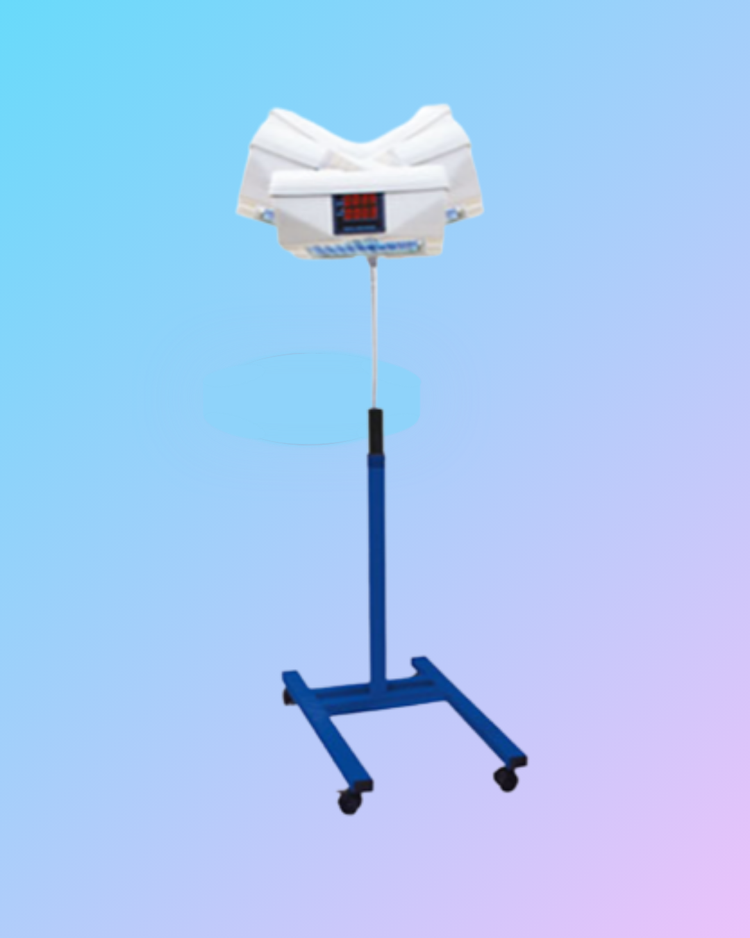 Overhead phototherapy unit CFL from MBC BCPU 101 with bright light source, used for medical light therapy in clinical settings