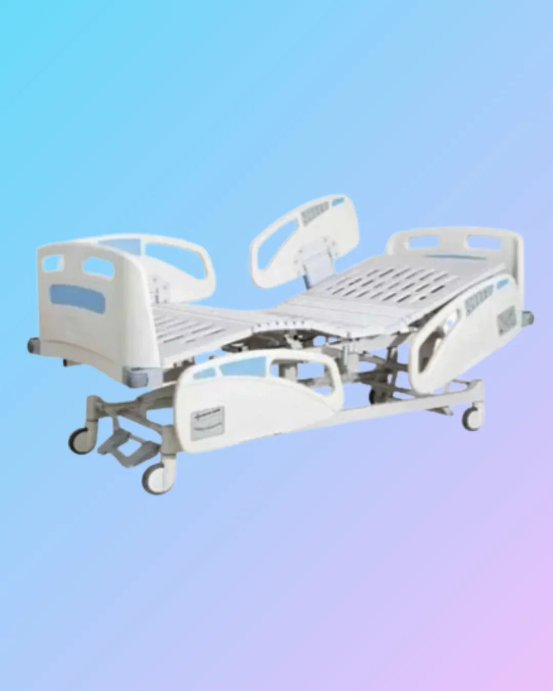 Full electric hospital bed with adjustable head and foot sections, featuring side rails and a sturdy frame, by My Store.