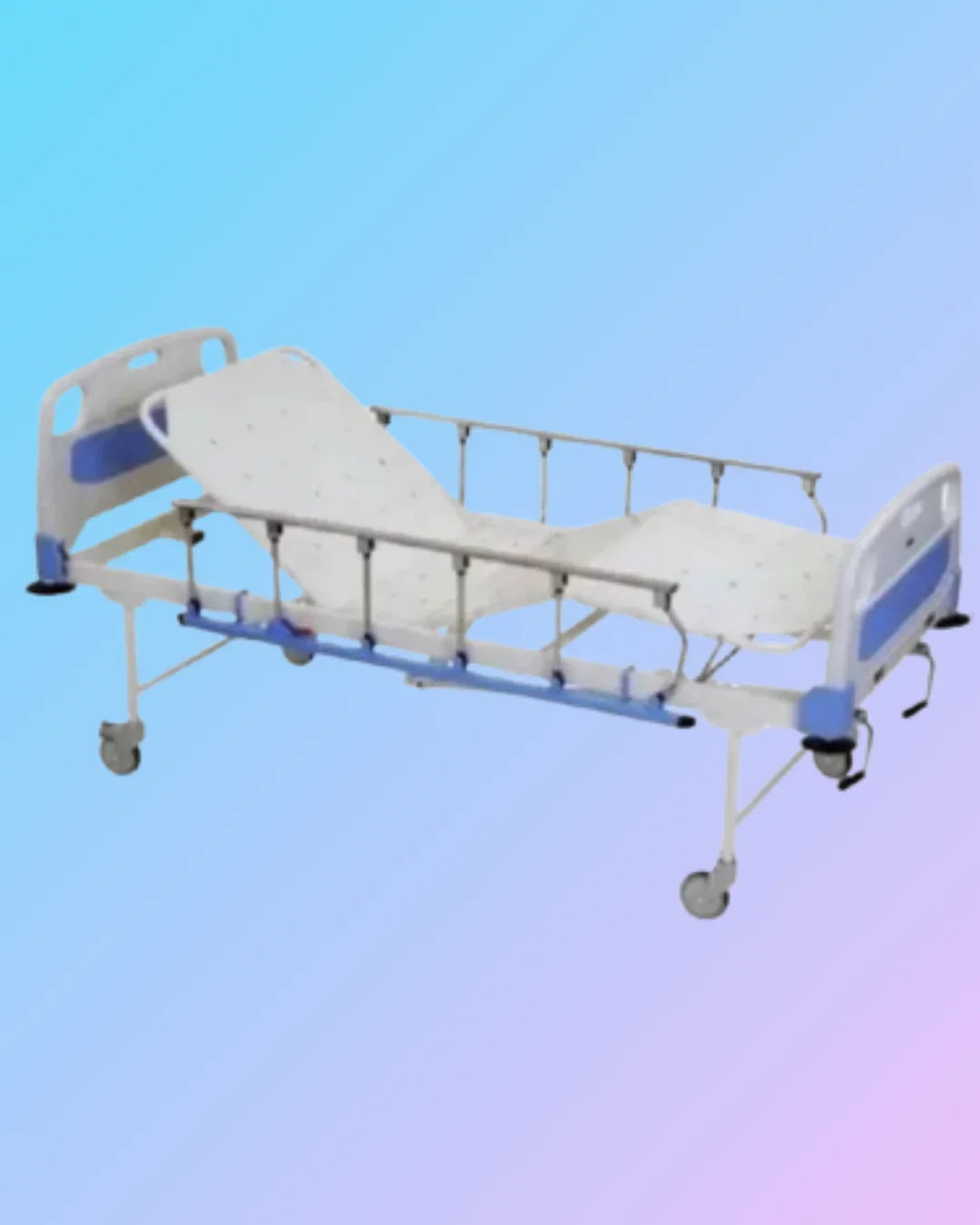 Hospital Fowler Bed by My Store with adjustable head and foot sections, featuring a sturdy metal frame and side rails.