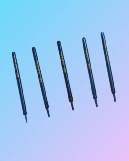 Titanium FUE punch for hair transplant, 0.7 to 1.2 mm, used in hair restoration procedures, shown on a white background.