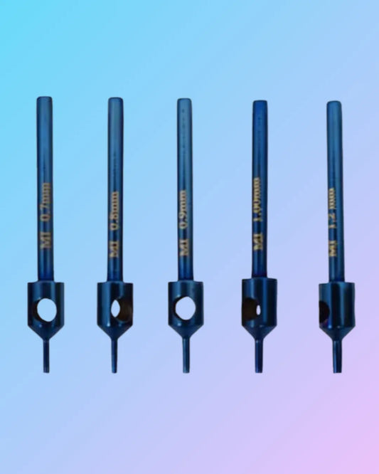 Close-up of a hair transplant Fue punch tool used in hair restoration procedures, displayed on a white background.