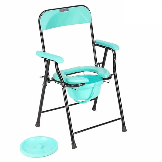 Dmaax Derma Folding Commode Chair Green