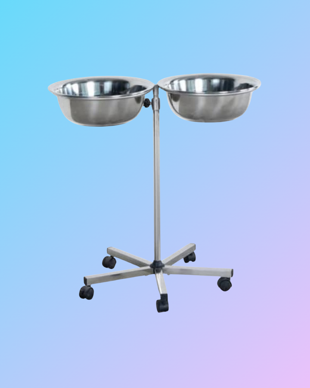 Hospital Stainless Steel Double Wash Basin Stand