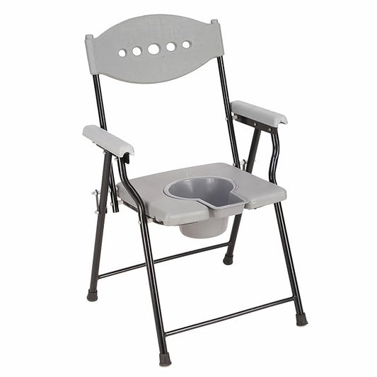 Medsor Impex Foldable Anti-Slip Shower Commode Chair