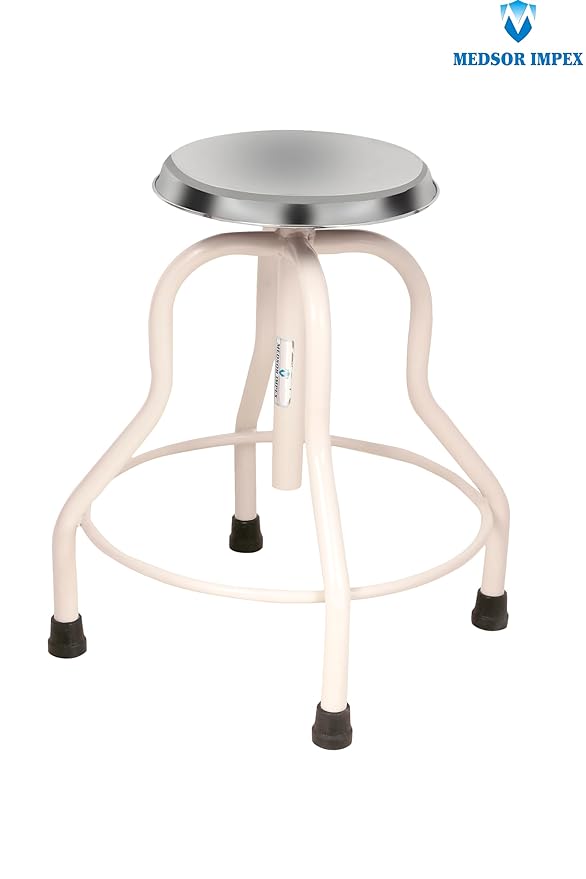 Medsor Impex Revolving Stool Stainless Steel