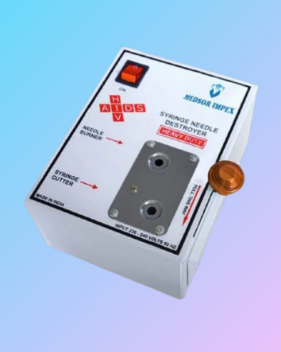 Needle Cutter and Syringe Destroyer for Hospitals