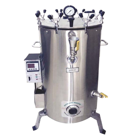 Vertical High Pressure Steam Storage Autoclave with Nut Locking | Medsor Impex