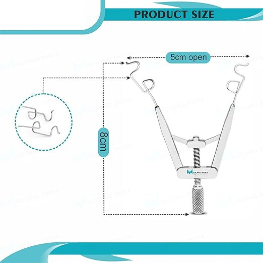 Medsor Impex Stainless Steel Lieberman Speculum Open K-Wire for Eye Surgery